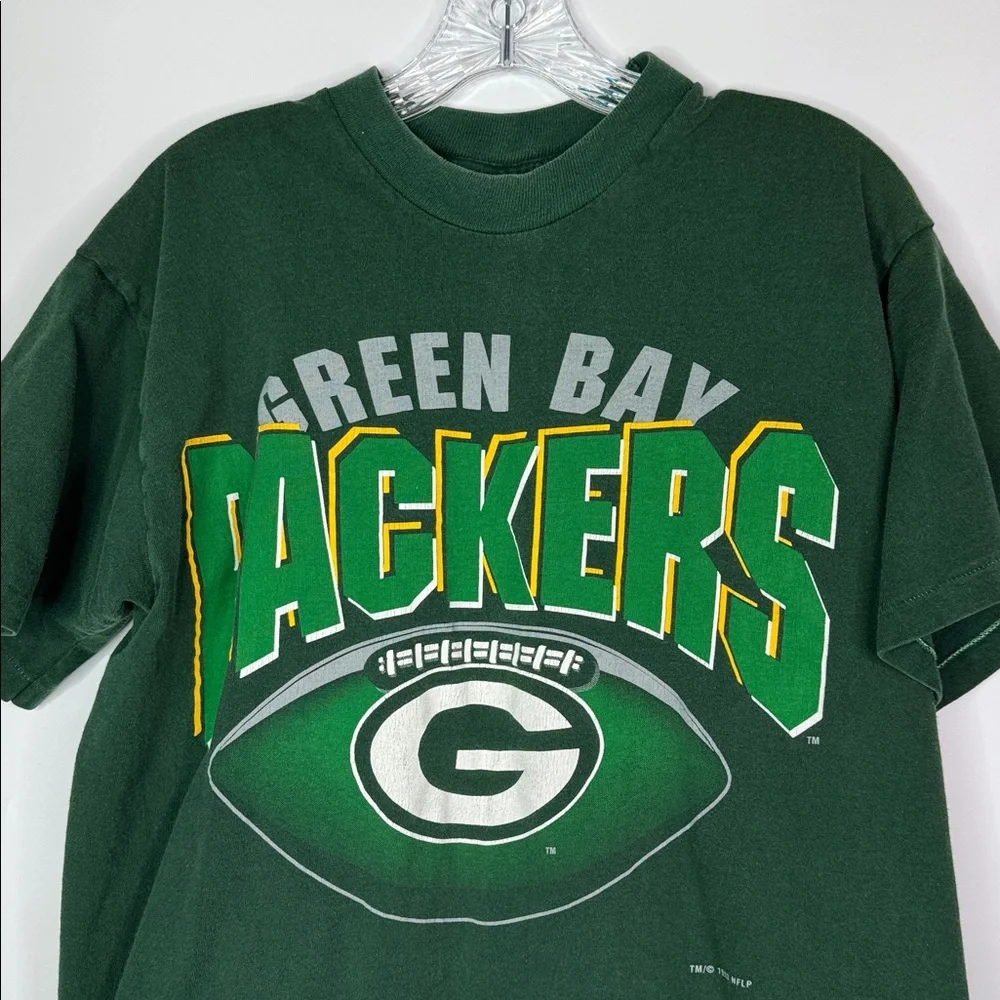 Vintage Artex Spotswear Green Bay Packers Green Single Stitch Tshirt 1993 Large